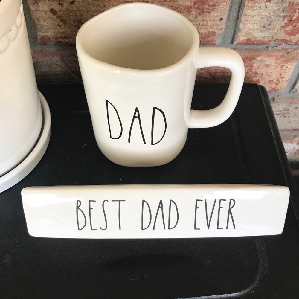 Rae Dunn Dad Coffee Mug and Best Dad Ever Plaque